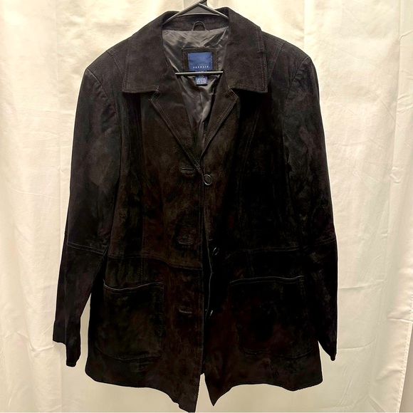 Venezia Jackets & Blazers - Venezia Black suede leather jacket women’s 14/16